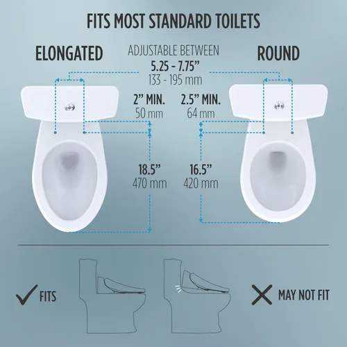 Miniatura 3 de TOTO WASHLET C5 - Asiento de inodoro electrónico con bidé PREMIST y EWATER+ para limpieza de varita, redondo, algodón blanco - SW3083#01