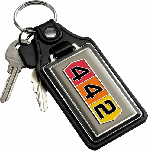 Miniatura 42 de Brotherhood Car Key Chain for Cutlass - Classic Models Keychain for Men and Women Gift Key Ring Azul alpino