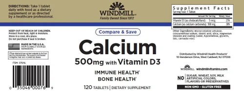 Miniatura 2 de Oyster Cal TAB 500 MG+D WMILL Tamaño: 120