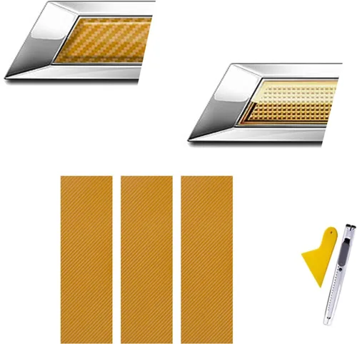 Compatible con pegatinas de logotipo Bowtie, para cortar y pegar, kit de superposición de emblema DIY para Chevy, 3 piezas, color dorado Dorado 3