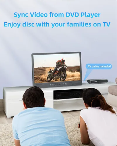 Miniatura 7 de NORTHING TV portátil de 18" con 6500mAH de potencia incorporada, TV pequeña Full HD 1080P con antena, TV de 12V para automóvil, compatible