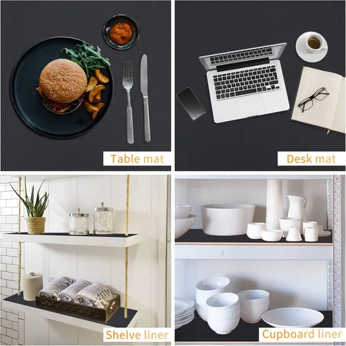 Miniatura 6 de Revestimiento para Estantes de Cocina, Forros para Cajones, Revestimientos No Adhesivos para Refrigerador, Tapetes Impermeables para Refrigerador