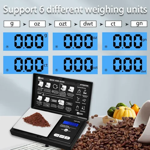 Miniatura 4 de Weigh Gram 200g Báscula Digital de Bolsillo de Gramos 0.01g de Precisión, Mini Báscula Digital de Gramos 200g x 0.01g, Pequeña Báscula de Alimentos