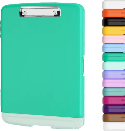 Miniatura 15 de Piasoenc Portapapeles con almacenamiento, caja de organización de 8.5 x 11 pulgadas con soporte para bolígrafo y carpeta de papel legal A4, folio