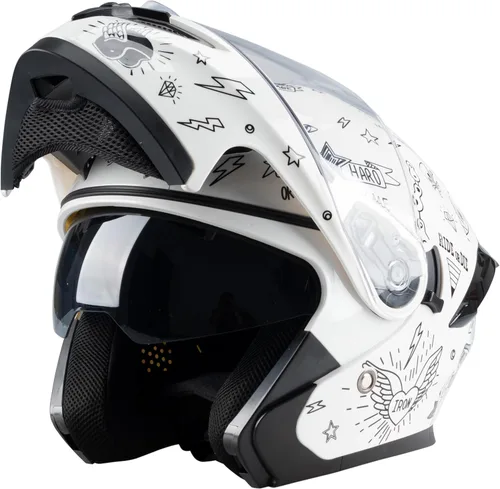 Miniatura 4 de Casco integral para hombres y mujeres adultos con protector solar ahumado Un pequeño pirata