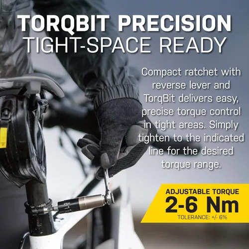 Miniatura 3 de Topeak Ratchet Rocket Lite NTX+ Kit de herramientas de reparación de bicicletas, multiherramienta compacta de 19 funciones con par de torsión
