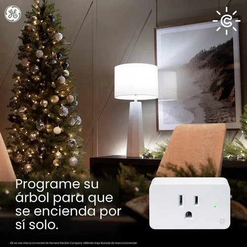 Miniatura 6 de GE Cync Enchufe inteligente interior, control de tomacorriente inteligente, enchufe de salida WiFi, compatible con Matter, funciona con Alexa