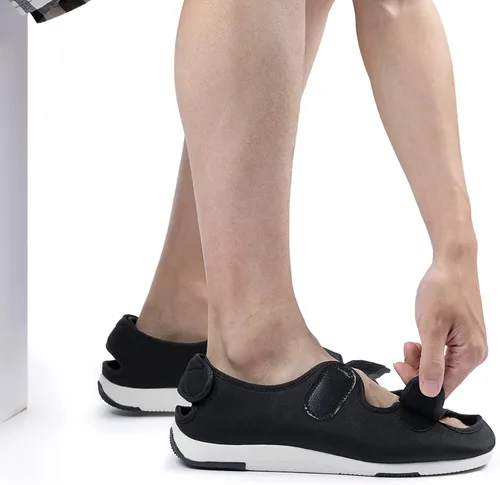 Miniatura 2 de RockDove Pantuflas diabéticas ajustables de 3 correas para hombre 8