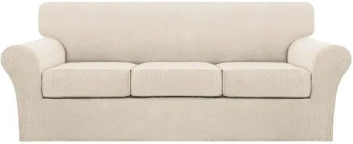 Miniatura 94 de Turquoize 2 fundas para sillas de sala de estar, funda de sofá con fundas de cojín individuales, funda de muebles para sillas (silla, beige biscotti)