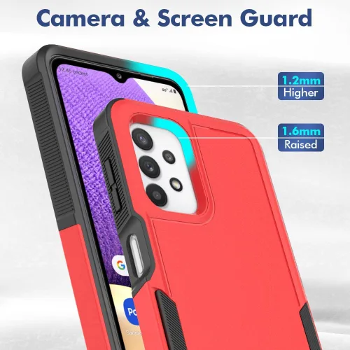 Miniatura 303 de Jeylly Compatible con Samsung Galaxy A22 5G Funda, Funda Samsung A22 5G con 2pcs protectores de pantalla de vidrio templado