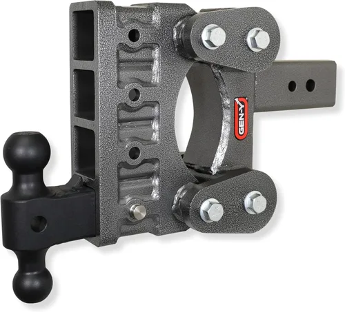 GEN-Y Hitch Enganche de remolque resistente para receptor de 3 pulgadas, caída y elevación de 6 pulgadas con 4 posiciones ajustables, incluye
