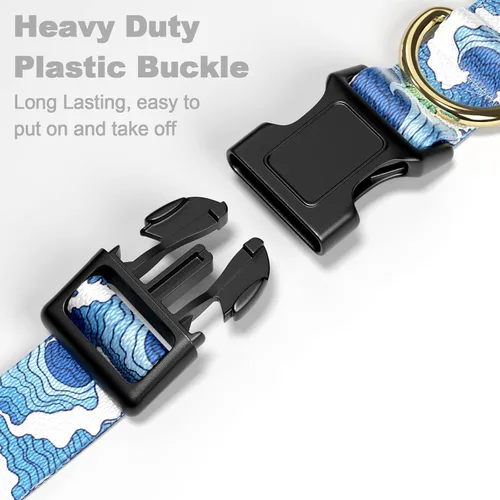 Miniatura 4 de Rnivvi Collar de perro para perros pequeños, lindo collar ajustable de alta resistencia para cachorros con hebilla de liberación rápida para niño