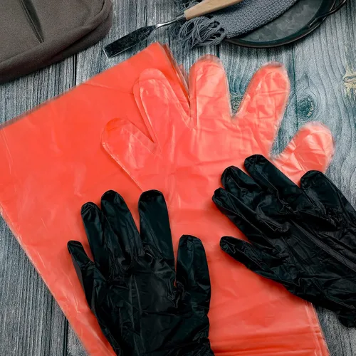 Miniatura 7 de Zhanmai Juego de 24 Guantes de Vestir de Campo para Ciervos, Guantes para Destripar Ciervos, Guantes de Nitrilo para Caza, Limpieza para Kit