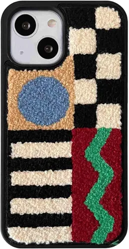 Miniatura 21 de Funda de briquetas linda y esponjosa para iPhone 14, 6.1 pulgadas (negro)