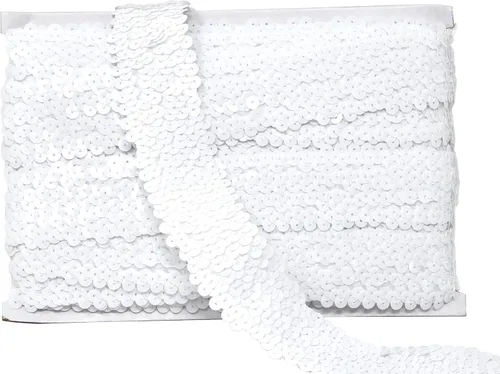 Miniatura 49 de Mandala Crafts Cinta elástica de lentejuelas – 1.5 pulgadas, ribete elástico de lentejuelas amarillas para coser diadema de vestido, 10 yardas