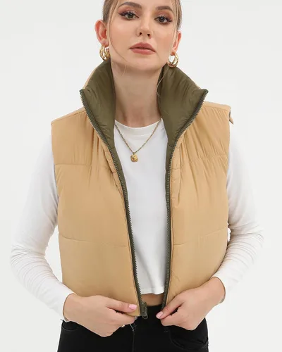 Miniatura 44 de Xeoxarel Chaleco acolchado corto con bolsillos para mujer (XS-XXL)