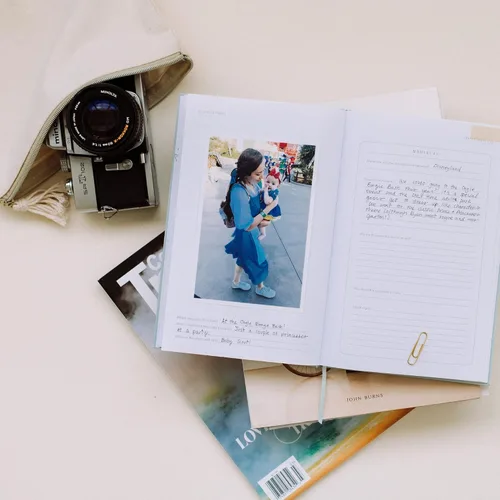 Miniatura 4 de Promptly Journals, Un diario de viaje completo desde el embarque hasta la exploración (azul en polvo, cuero sintético) Diario de vacaciones Diario
