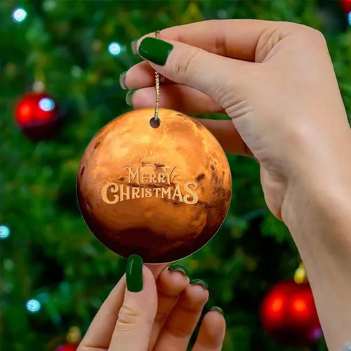 Miniatura 4 de Cheyan Divertido planeta galáctico cósmico adorno de porcelana de Navidad decoraciones para el hogar colgantes de Navidad órbita planetaria árbol