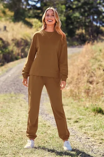 Miniatura 37 de Prettygarden - Conjunto de pijama de dos piezas para mujer, diseño de teñido anudado, sudadera informal de manga larga con pantalones largos, ropa