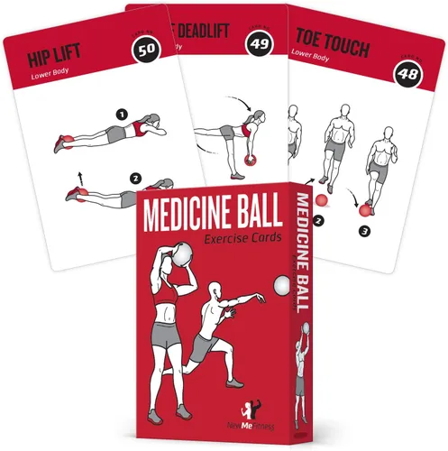 Miniatura 16 de NewMe Fitness Tarjetas de entrenamiento de peso corporal, baraja de instrucciones de fitness para mujeres y hombres, guía de fitness