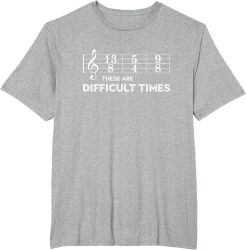 Miniatura 77 de Musician - Camiseta con texto en inglés "These are Difficult Times", talla S