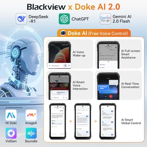 Miniatura 8 de Blackview XPLORE 1 Pro AI 5G - Teléfono resistente inteligente Android 15 (Imagen térmica FLIR), 20000mAh 55W 36GB +256GB, teléfono inteligente