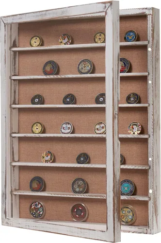 Miniatura 9 de Caja de sombra grande de 12 x 16 pulgadas con estantes, caja de sombra con estantes extraíbles para medallas en miniatura y coleccionables