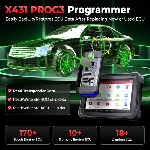Miniatura 4 de Launch Scanner X431 1MM* Plus Car Tool with X-PROG3 (Valued $800), Engine/Gearbox ECU Clé, All-in-One Diagnostic Tool, ECU Coding as PAD, 39+