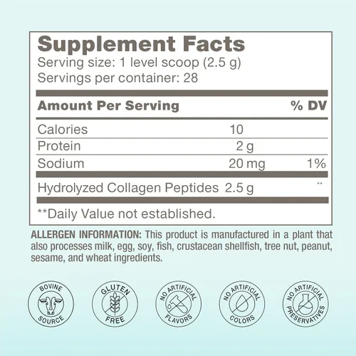 Miniatura 3 de BODi Péptidos de colágeno bioactivos en polvo, colágeno tipo I y III para la salud de la piel, cabello y uñas, suplemento sin gluten para mujeres