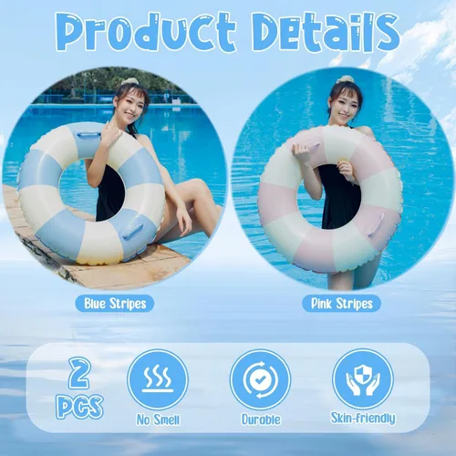 Miniatura 4 de 2 flotadores de piscina de frutas XL para adultos de 47 pulgadas, flotadores de piscina inflables para piscina, balsa para fiesta, agua, verano