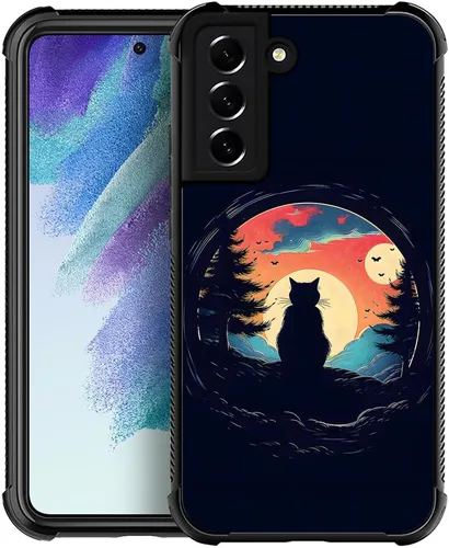 Miniatura 40 de CARLOCA Funda compatible con Samsung Galaxy A13 5G con patrón de camino del desierto naranja alienígena, antideslizante, cuatro esquinas, absorción