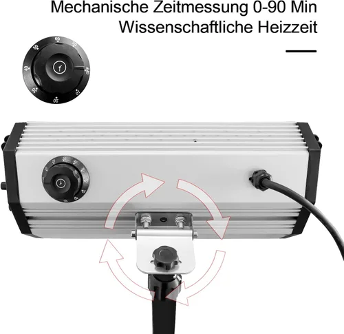Miniatura 5 de DATOUBOSS Lámpara de curado de pintura por infrarrojos 2000W Infrarrojos de onda corta Secador de pintura para reparación de carrocería Sistemas