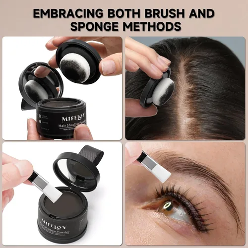 Miniatura 4 de Polvo de retoque de raíz, cobertura de cabello gris al instante, sombra de cobertura de raíces de color para mujeres para adelgazar la línea
