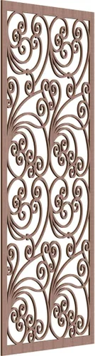 Miniatura 48 de 9 3/8"W x 24 3/8"H x 1/4"T Marilla Decorativos Paneles de Pared de Madera Calado, Abedul