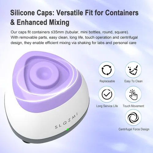 Miniatura 6 de Mezclador Mini Vórtice, Agitatedor de Esmalte de Uñas, Agitatedor de Pintura y Mezclador de Pintura para Esmalte en Gel, Pinturas Acrílicas, Púrpura
