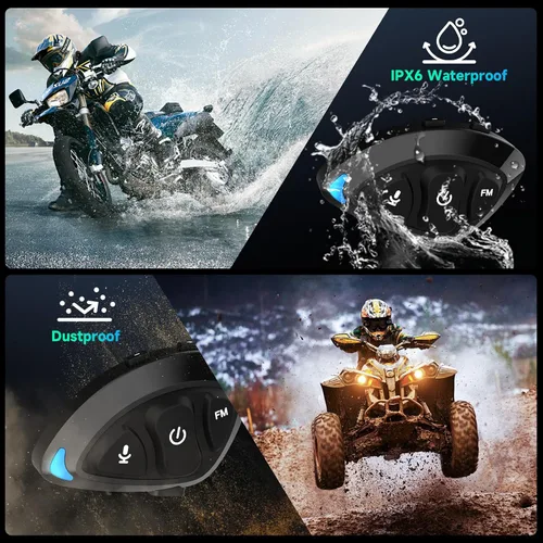 Miniatura 7 de Moman - Auriculares para casco de motocicleta, altavoz y micrófono de casco de motocicleta RS-S con estéreo de alta fidelidad, radio FM, voz AI