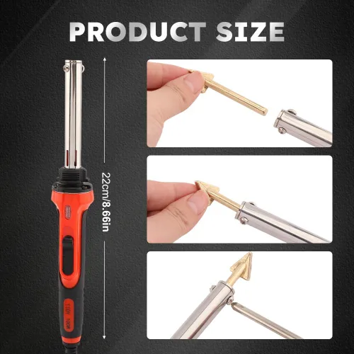 Miniatura 2 de Soldador de plástico, kit de soldadura de plástico de 110 V/100 W, kit de soldador de reparación de parachoques, herramienta de soldadura