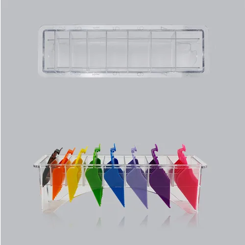 Miniatura 8 de AUEAR, Organizador de soporte para cortapelos profesional, con 10 ranuras, caja de almacenamiento de protectores de peluquería rectangulares