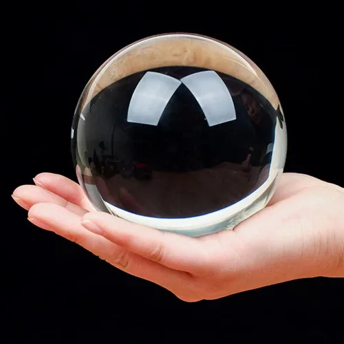 Miniatura 9 de Bola de cristal K9, bola de cristal transparente, esfera mágica para decoración, fotografía de lentes, meditación, adivinación de mirada, adorno