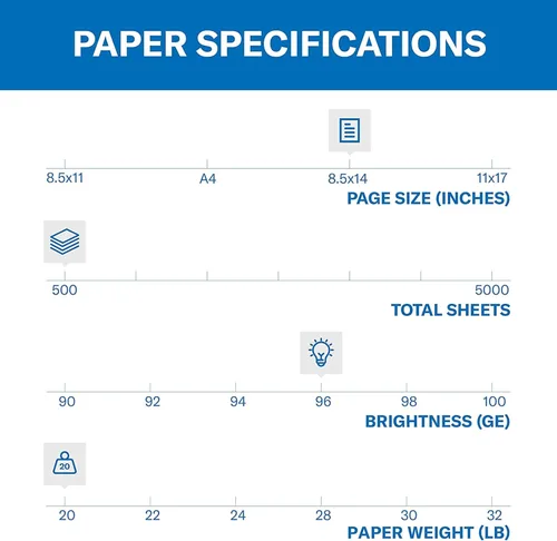 Miniatura 2 de Hammermill Fore Papel para impresora, papel para copias multiusos de 20 lb, 8.5 x 14 - 1 resma (500 hojas) - blancura 96, fabricado en Estados