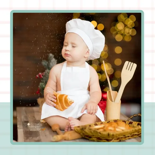 Miniatura 4 de KHC-KHF Traje de chef para recién nacido, disfraz de chef para bebé, disfraz de chef para niños, disfraz de cosplay para niños y niñas 7-18 meses