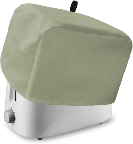 Cubierta para tostadora verde salvia, a prueba de polvo, 2 rebanadas, cubierta para hacer pan, 12 x 7.5 x 8 pulgadas