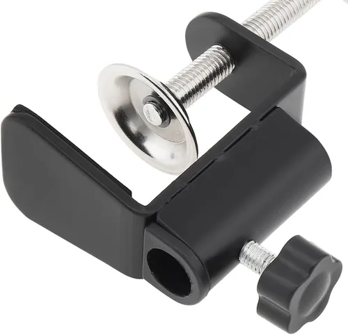 Miniatura 8 de Soporte de clip de aluminio con abrazadera en C para cámara/monitor, escritorio y soporte de mesa para micrófono/micrófono y tableta (negro)