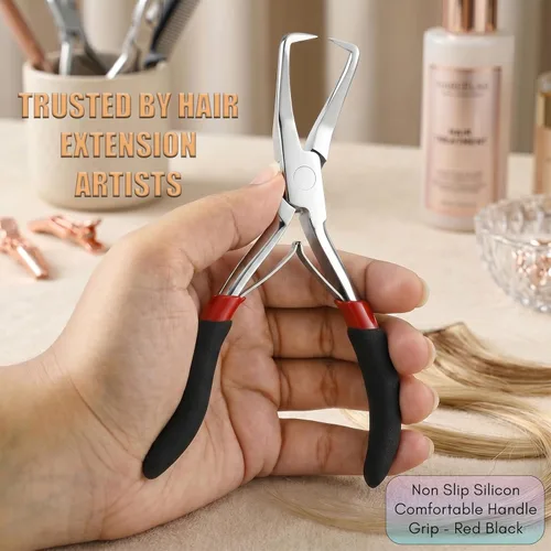 Miniatura 6 de Herramientas profesionales para extensiones de cabello, alicates para microenlaces y cuentas, removedor de microanillos, abridor de cuentas de 5.5