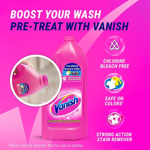 Miniatura 5 de Vanish Removedor de manchas sin blanqueador de color líquido rosa 925ML