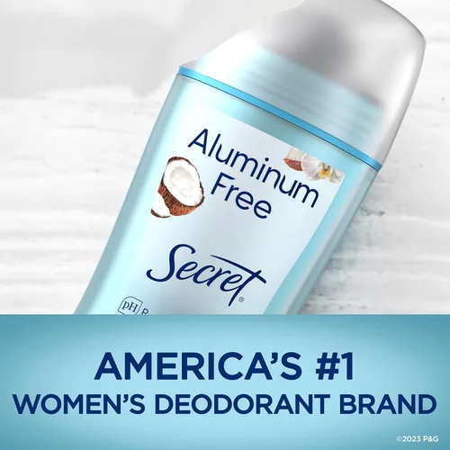 Miniatura 7 de Desodorante Secret sin aluminio para mujeres, protección contra el mal olor de 48 horas, ingredientes derivados naturalmente, sin parabenos
