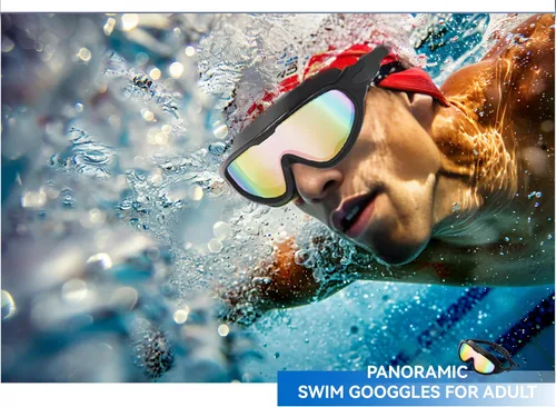 Miniatura 7 de Napzy Paquete de 2 gafas de natación para adultos, gafas de natación antivaho con cómodo sello de silicona para hombres y mujeres entrenamiento 1