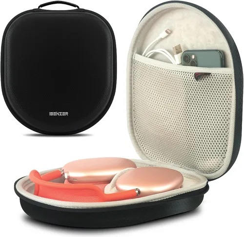 Miniatura 6 de iBenzer Funda para AirPods Max Funda de transporte de viaje para auriculares con bolsillo de malla, bolsa de almacenamiento impermeable, accesorios