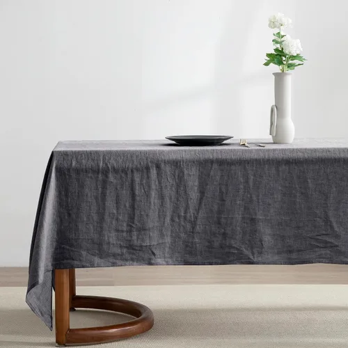 Miniatura 9 de EVERLY 100% Pure Linen Rectangle Tablecloths 60x84Inches for Dining,Buffet Parties,Picnic,Events,Weddings and Restaurants,Decorative Black