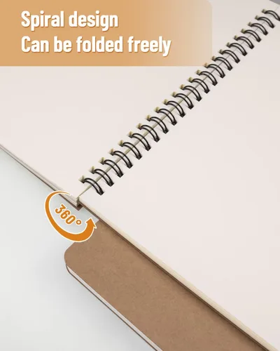 Miniatura 4 de Dynta Cuadernos en Espiral A5 Diario en Blanco Paquete de 10, Bloc de Bocetos de Tapa Blanda Sin Líneas para Dibujar, Escribir, Tomar Notas Libretas